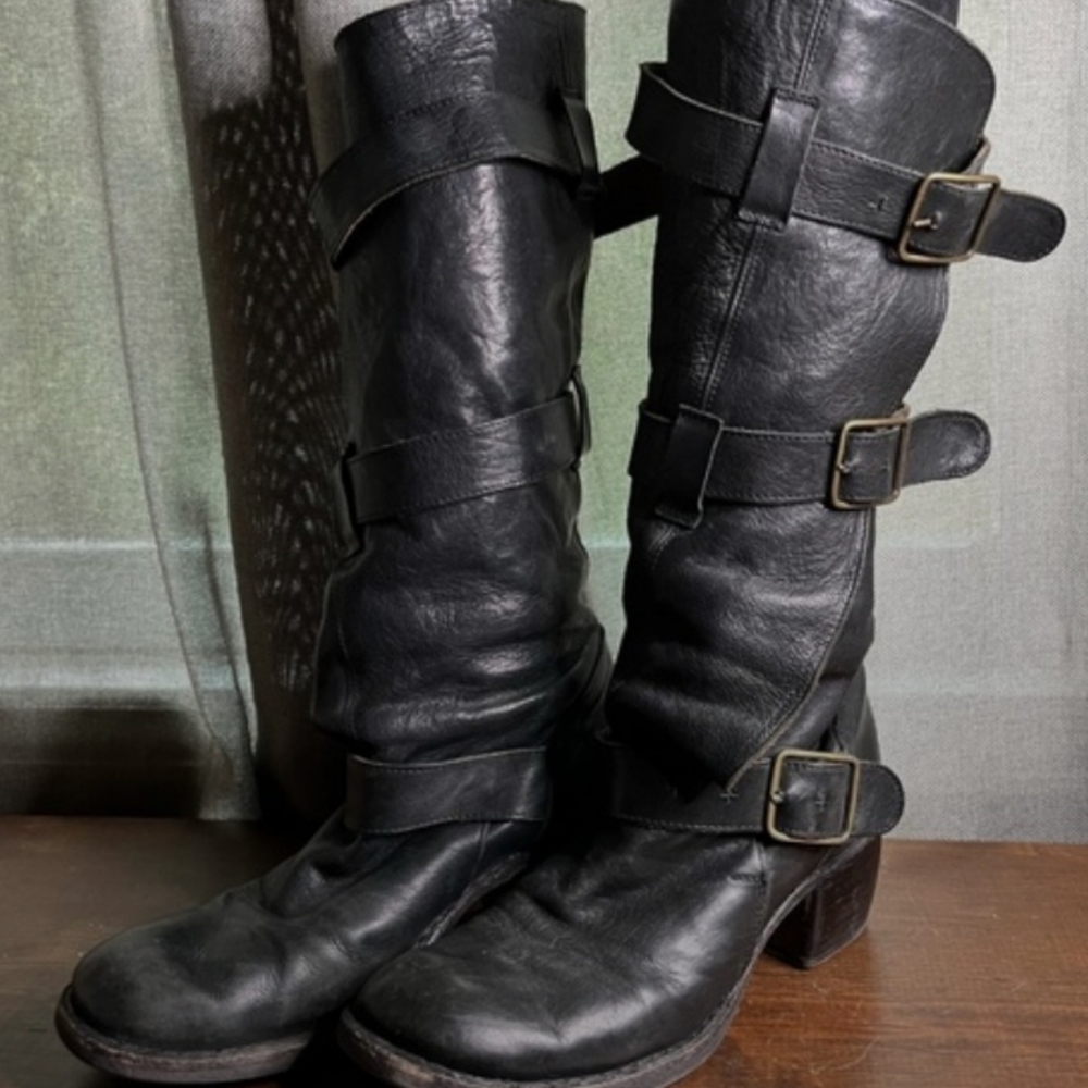 Fiorentini + Baker Women's Eternity Black Leather Boots Size 40